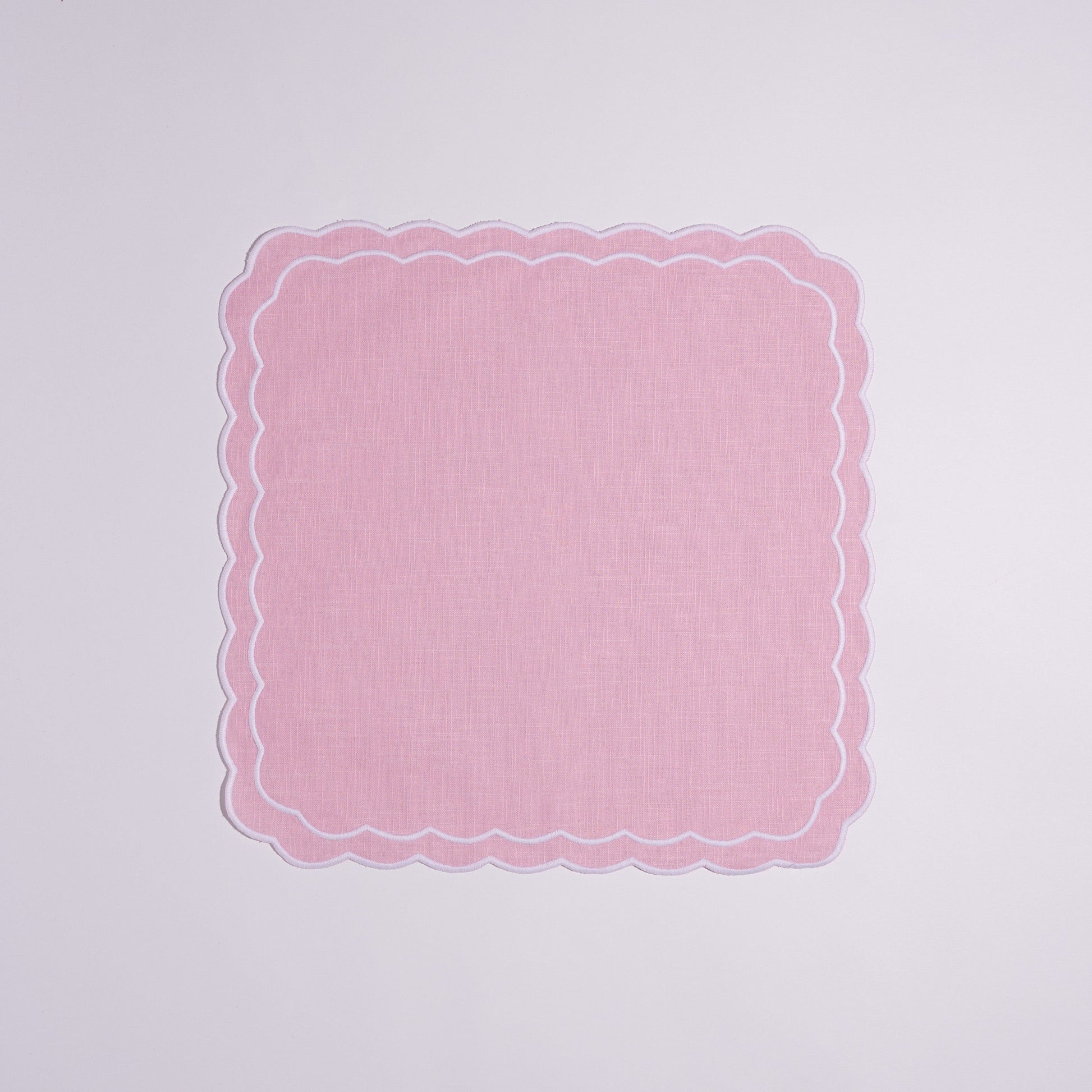 Henriette - Luxury Linens Napkins Marigold Napkins in Baby Pink (set of 4)