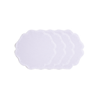 Round Clover White on White Placemats (set of 4)