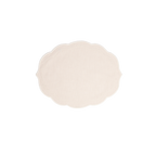 Pearl Oval Beige with White Placemat (set of 4)