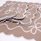 Classic Bow Mink with White Napkin (set of 4)