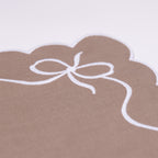Classic Bow Mink with White Placemat (set of 4)