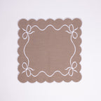 Classic Bow Mink with White Napkin (set of 4)