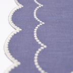 Daisy Purple Blue with White Napkins (set of 4)