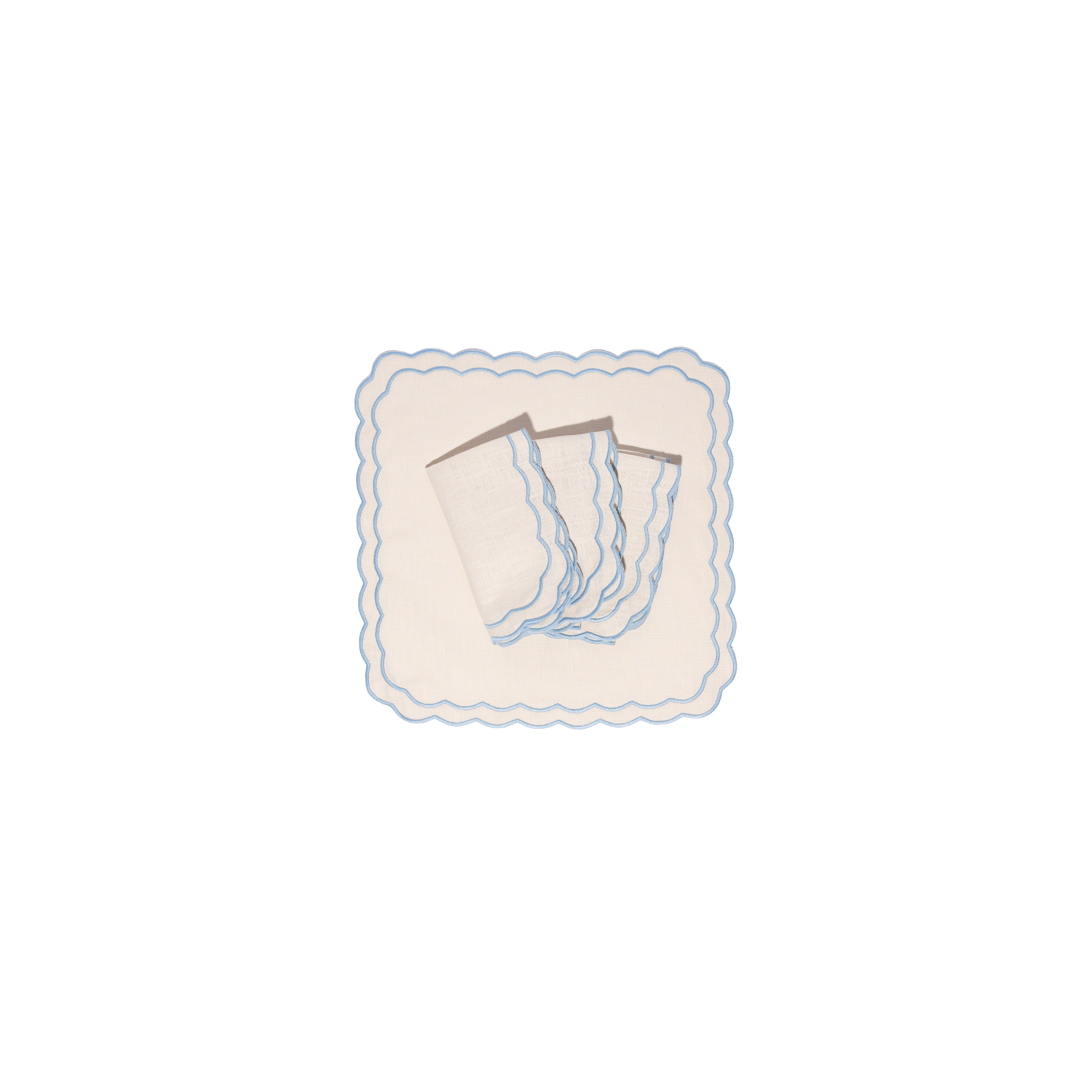 Marigold Blue with white Napkins (set of 4)