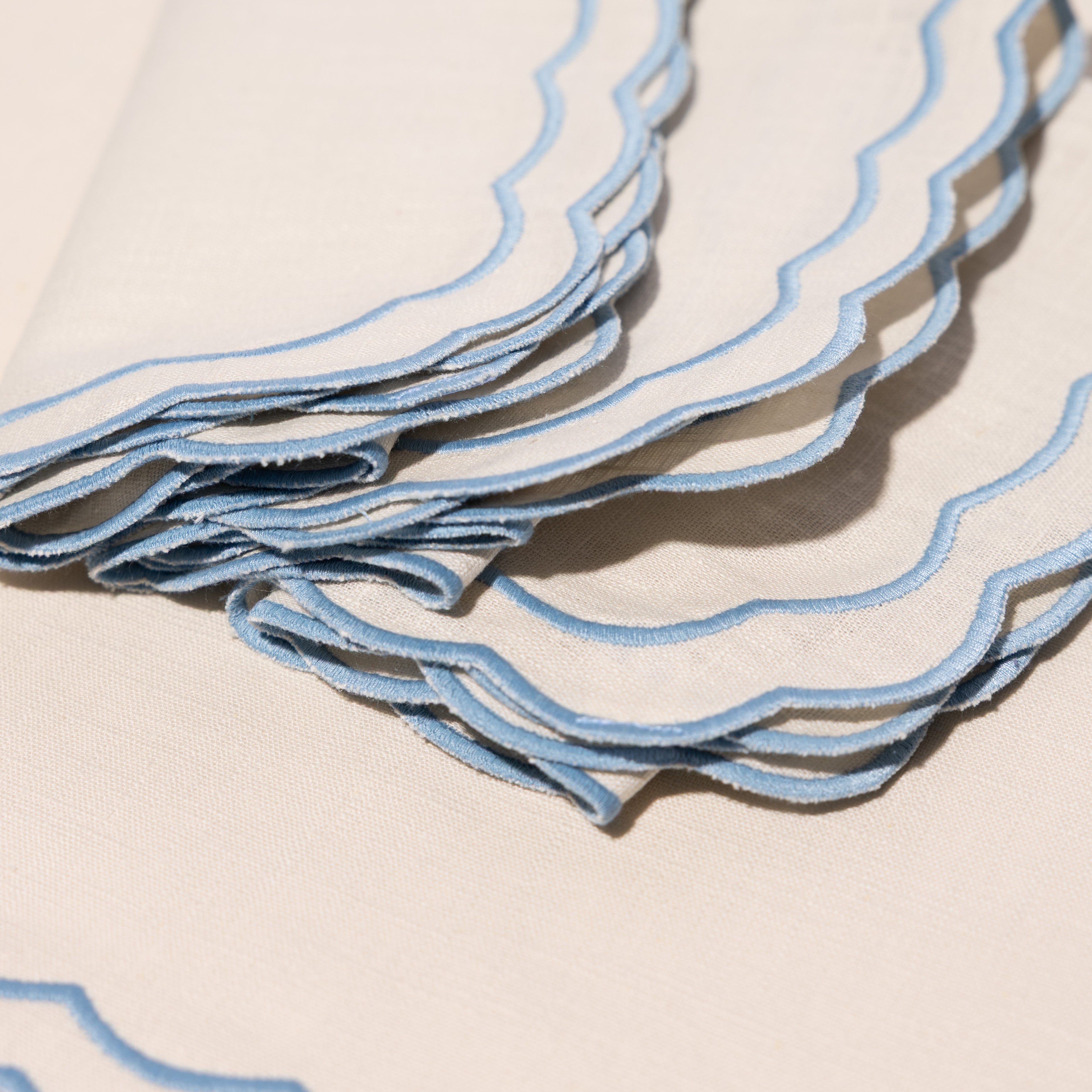 Marigold Blue with white Napkins (set of 4)