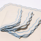 Marigold Blue with white Napkins (set of 4)
