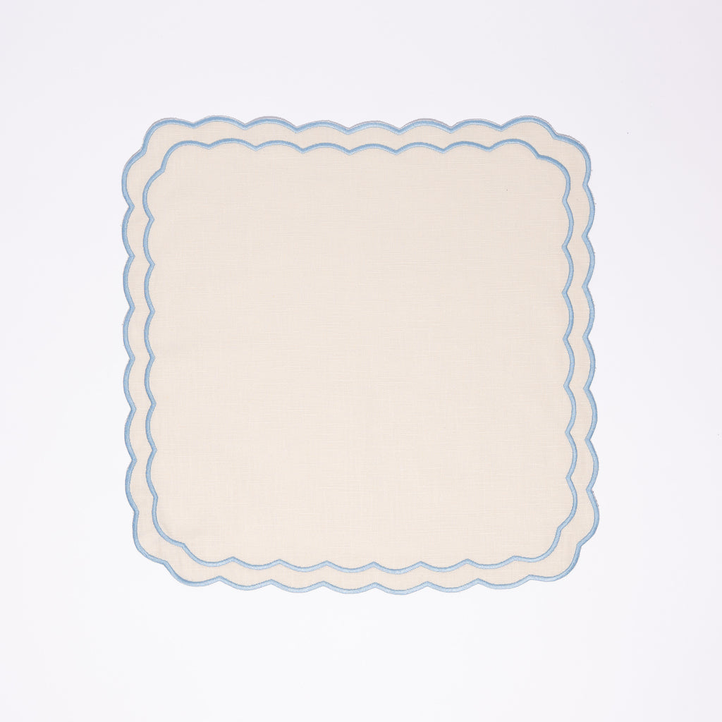 Marigold Blue with white Napkins (set of 4)
