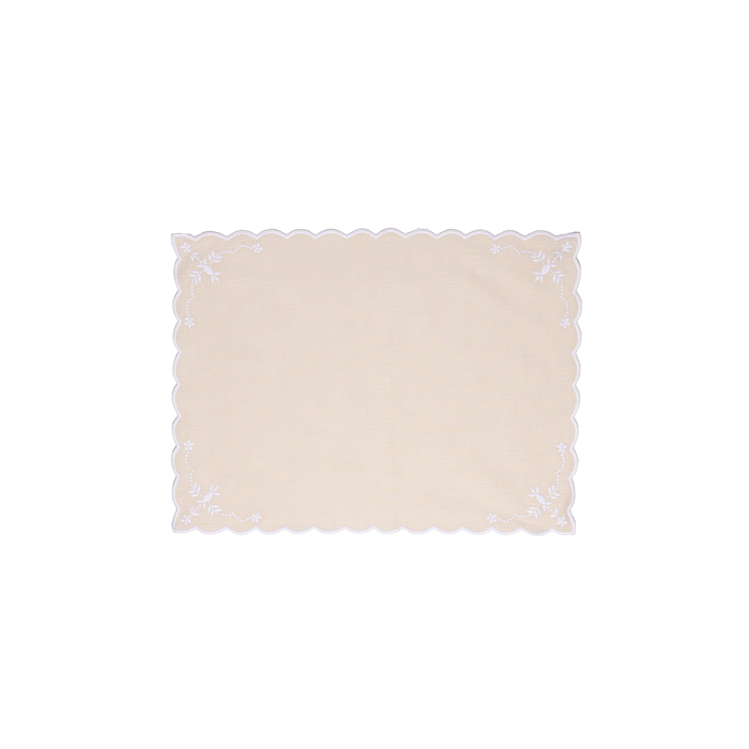 Floral Placemat in Sand (set of 4)