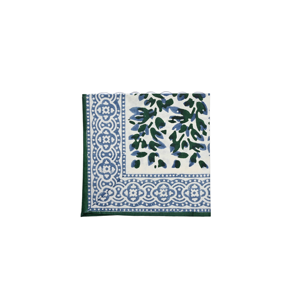 Olivia Indigo/ Green Napkins (set of 4)