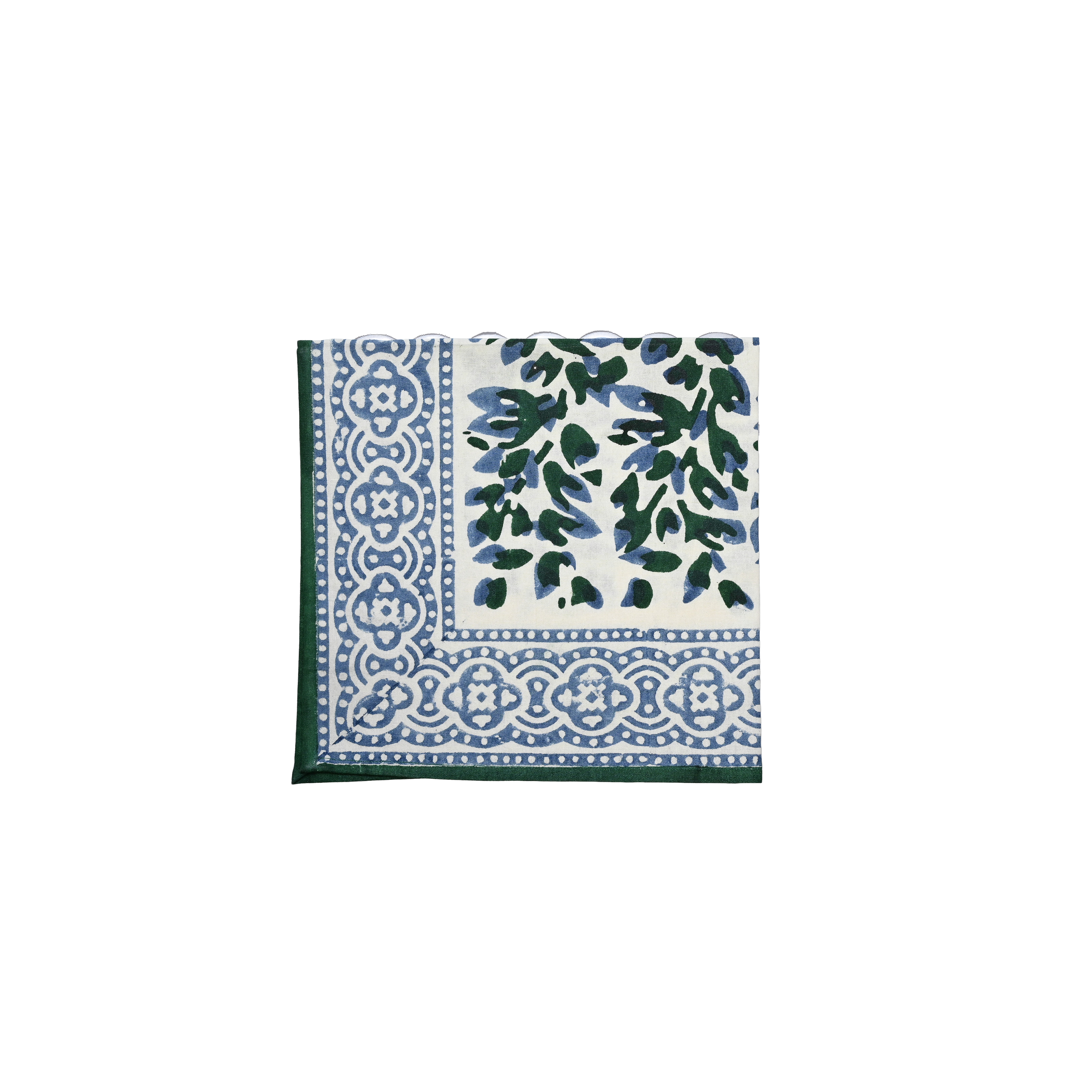 Olivia Indigo/ Green Napkins (set of 4)