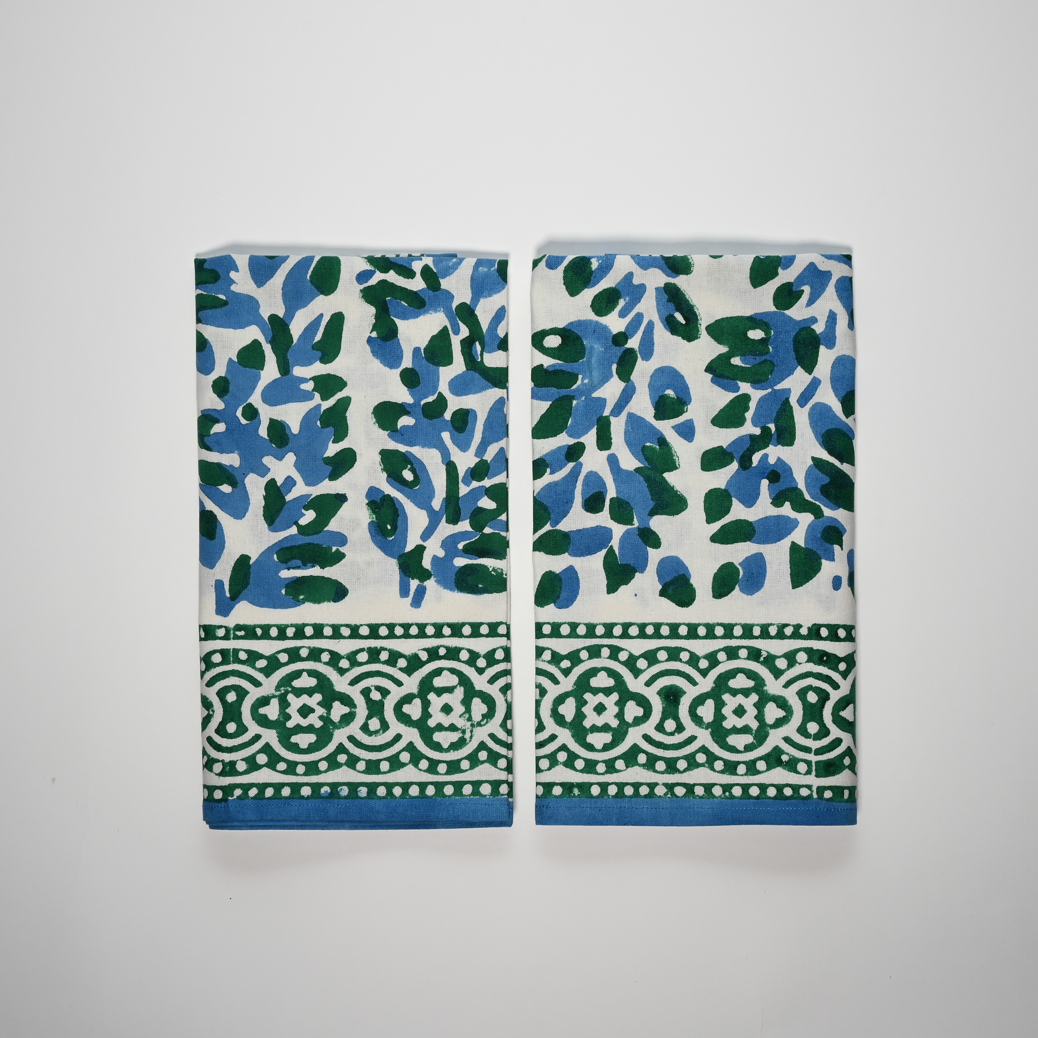 Oliva Sea Green/ Blue Napkins (set of 4)