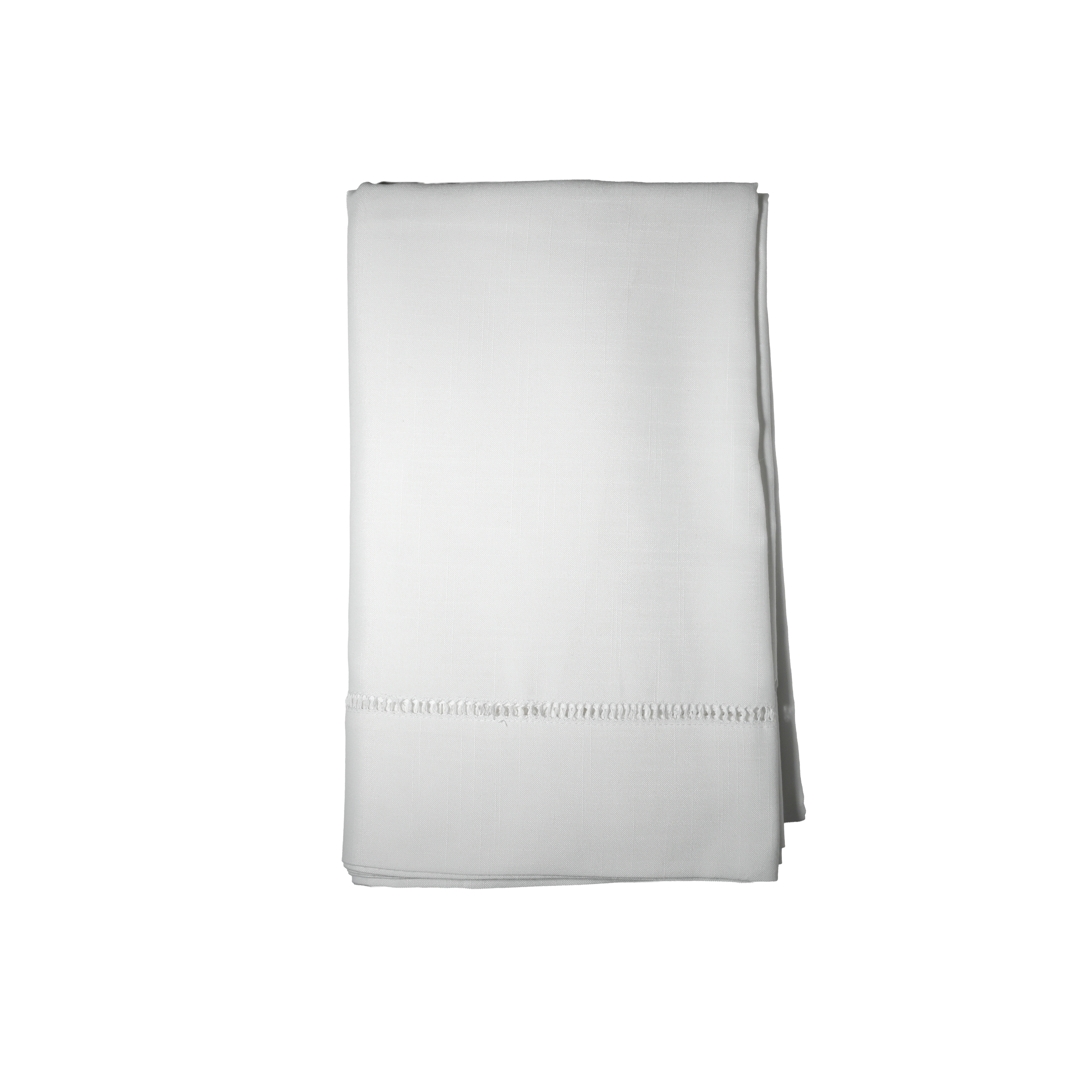 Hemstitch White Tablecloth
