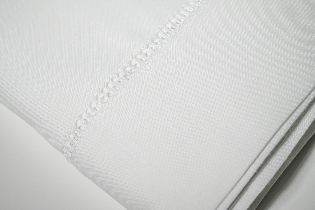 Hemstitch White Tablecloth