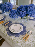 Daisy Purple Blue with White Placemat (set of 4)