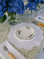 Round Clover White on White Placemats (set of 4)