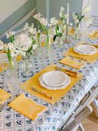 Floral Turkish Yellow with White Napkins (set of 4)