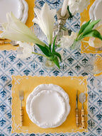 Floral Turkish Yellow with White Placemats (set of 4)