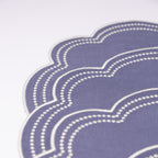 Add Henriette - Luxury Linens Daisy Placemat in Purple Blue (set of 4)