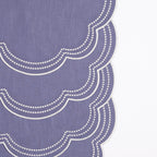 Add Henriette - Luxury Linens Daisy Placemat in Purple Blue (set of 4)