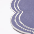 Add Henriette - Luxury Linens Daisy Placemat in Purple Blue (set of 4)