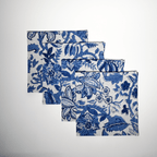 Henriette - Luxury Linens Blue Orient Napkins (set of 4)