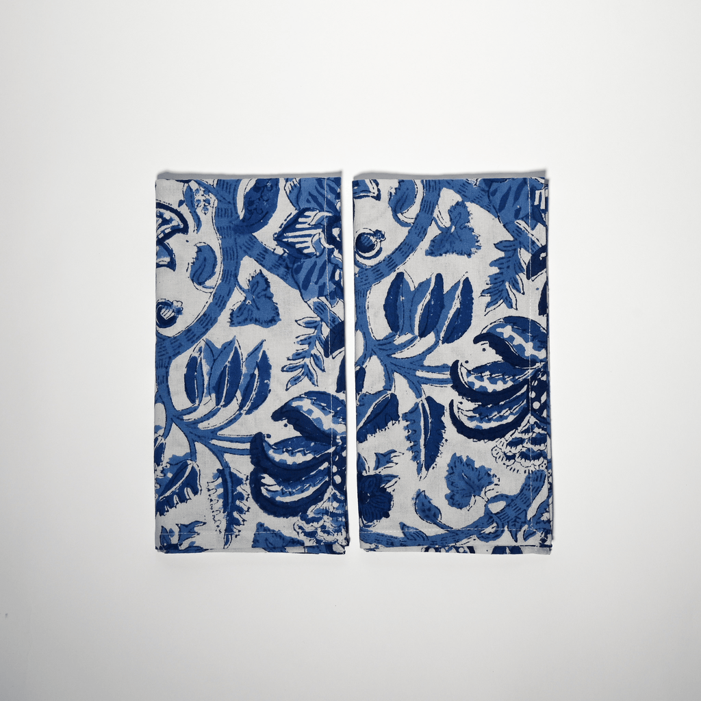 Henriette - Luxury Linens Blue Orient Napkins (set of 4)