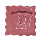 Henriette - Luxury Linens Clay Pink Floral Napkins (set of 4)