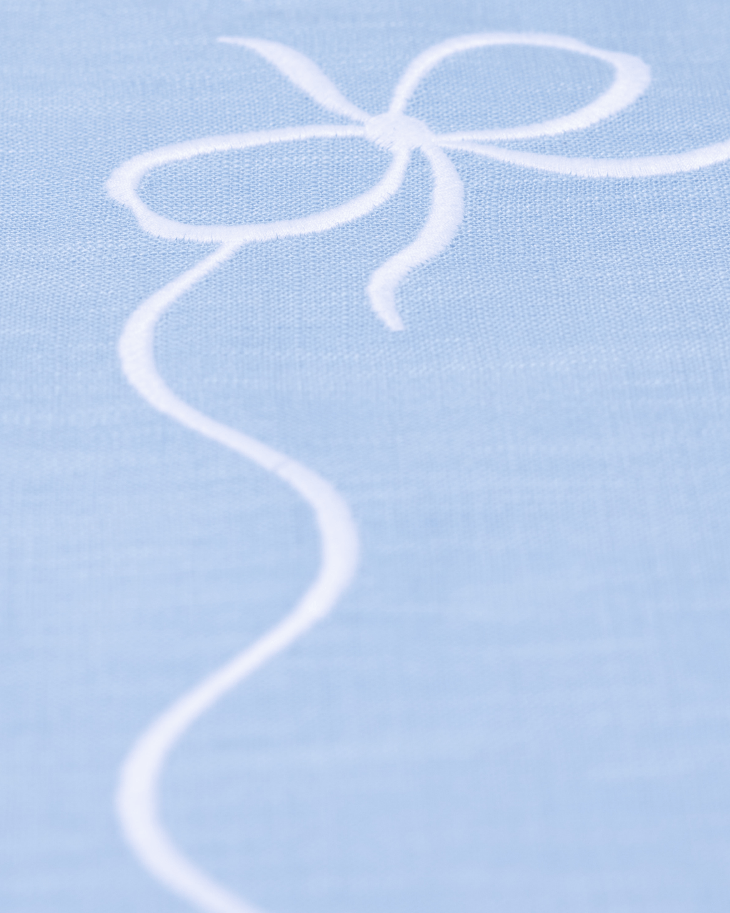 Henriette - Luxury Linens Cocktail Napkins Bow Classic Cocktail Napkin Pale Blue (set of 6)