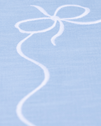 Henriette - Luxury Linens Cocktail Napkins Bow Classic Cocktail Napkin Pale Blue (set of 6)