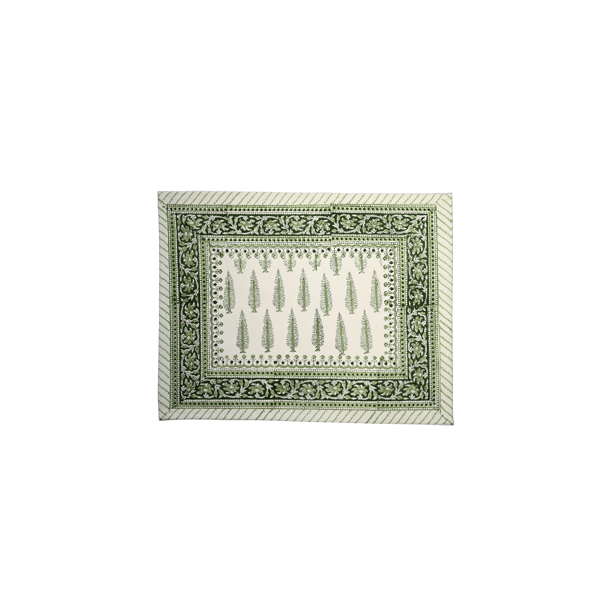 Henriette - Luxury Linens Green Sypress Placemats (set of 4)