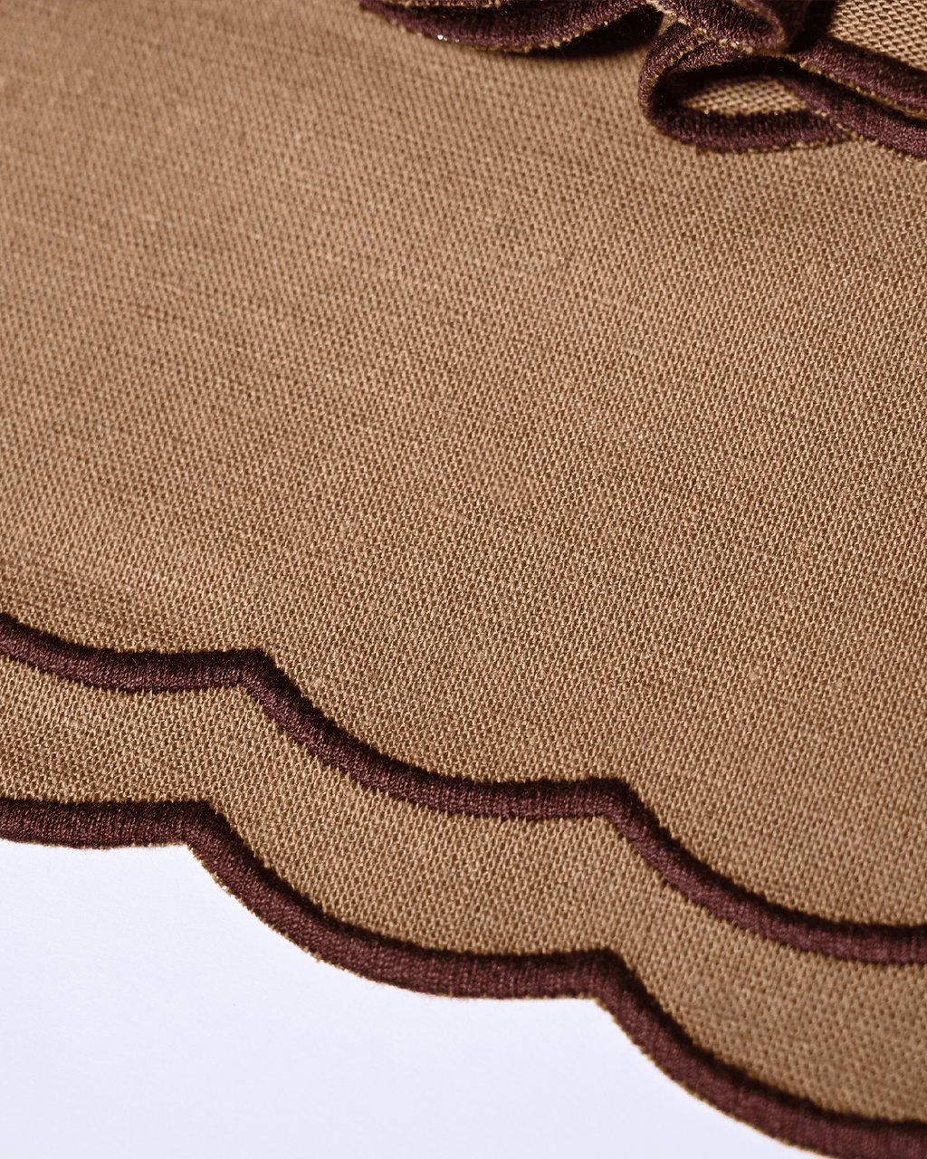 Henriette - Luxury Linens Marigold Caramel with Maroon Napkins (set of 4)