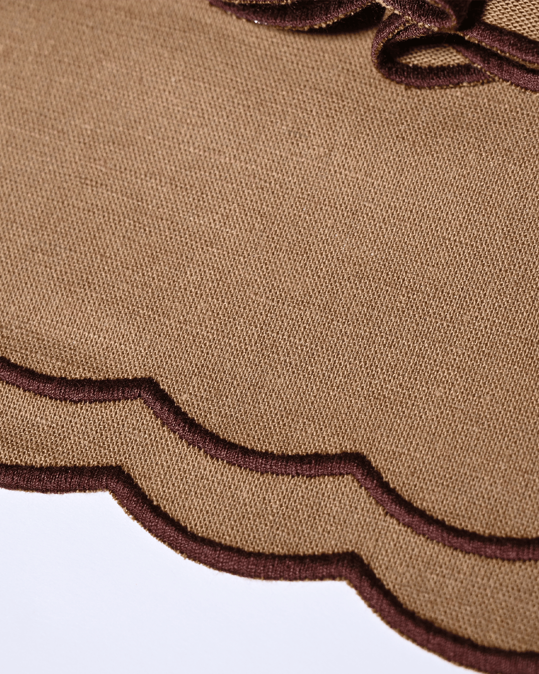 Henriette - Luxury Linens Marigold Caramel with Maroon Napkins (set of 4)