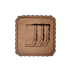 Henriette - Luxury Linens Marigold Caramel with Maroon Napkins (set of 4)