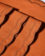 Henriette - Luxury Linens Marigold Dusty Orange with Amber Napkins (set of 4)