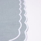Henriette - Luxury Linens Marigold Stone Blue Napkins