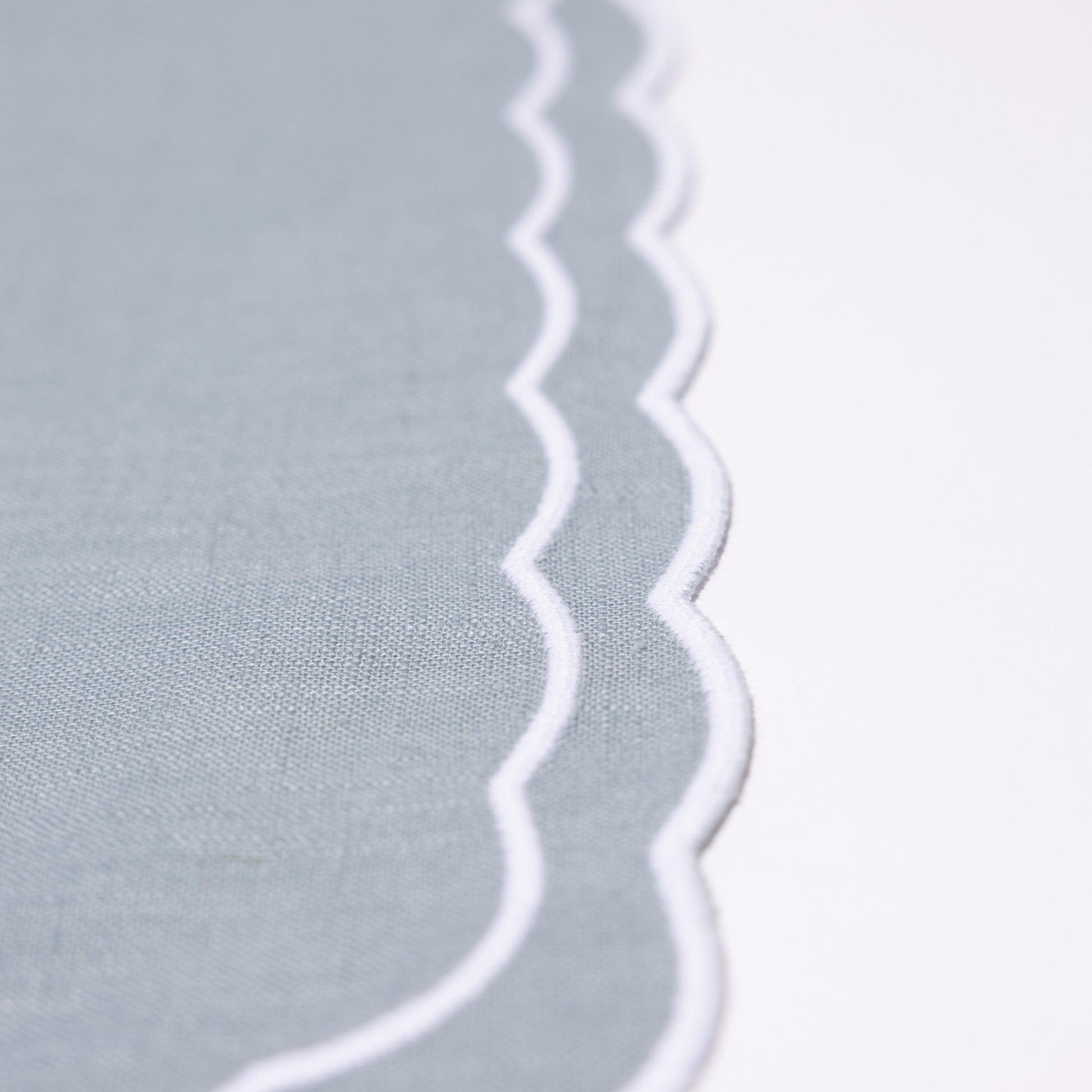 Henriette - Luxury Linens Marigold Stone Blue Napkins