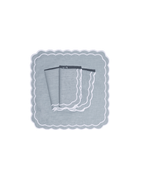Henriette - Luxury Linens Marigold Stone Blue Napkins (set of 4)