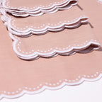 Henriette - Luxury Linens Napkins Bluebell Dusty Pink Napkins (set of 4)