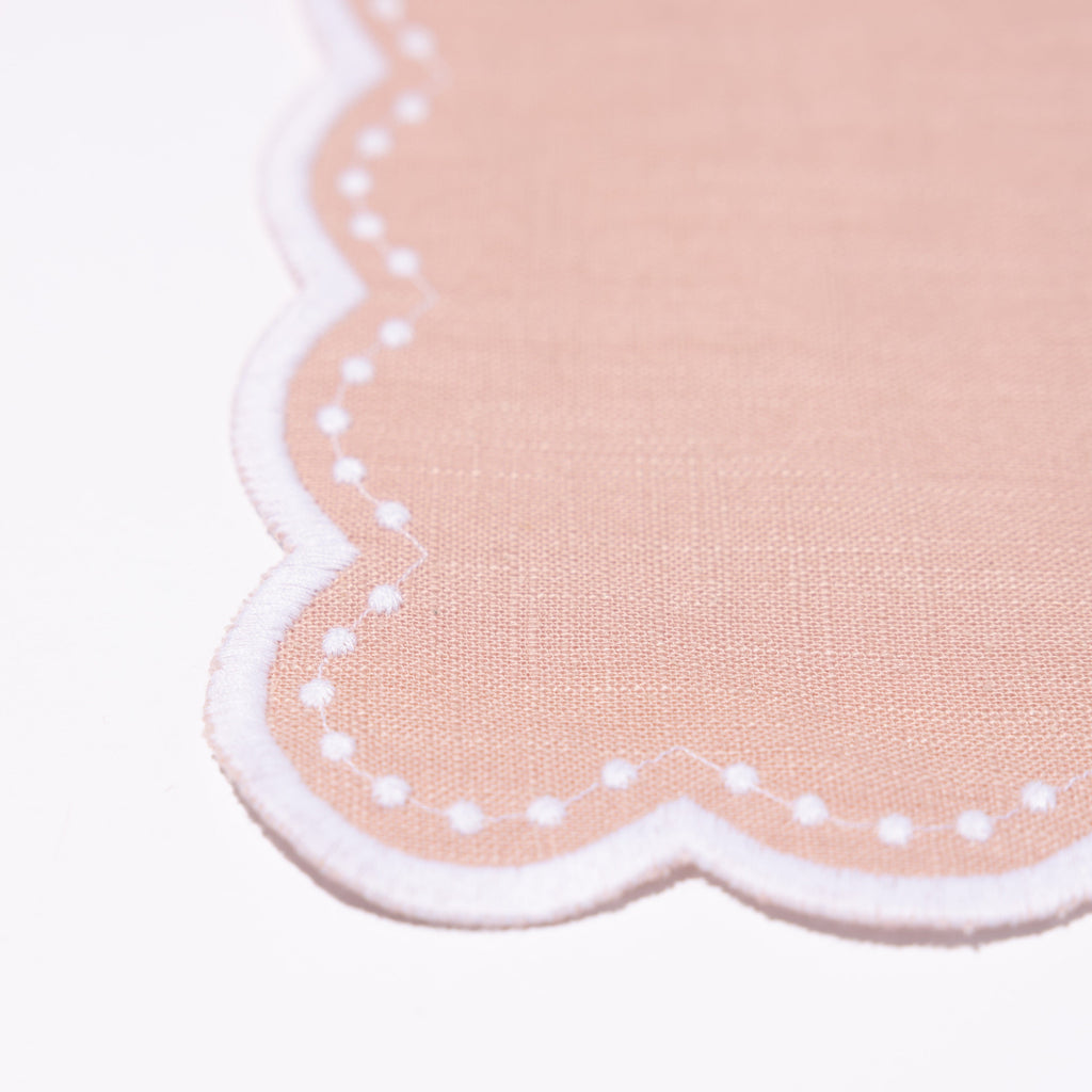 Henriette - Luxury Linens Napkins Bluebell Dusty Pink Napkins (set of 4)