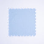 Henriette - Luxury Linens Napkins Bluebell Pale Blue with White Napkins (set of 4)