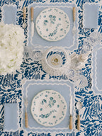 Henriette - Luxury Linens Napkins Bluebell Pale Blue with White Napkins (set of 4)