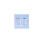 Henriette - Luxury Linens Napkins Bluebell Pale Blue with White Napkins (set of 4)