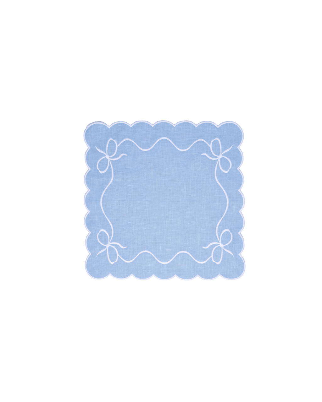 Henriette - Luxury Linens Napkins Bow Classic Napkin Pale Blue (set of 4)