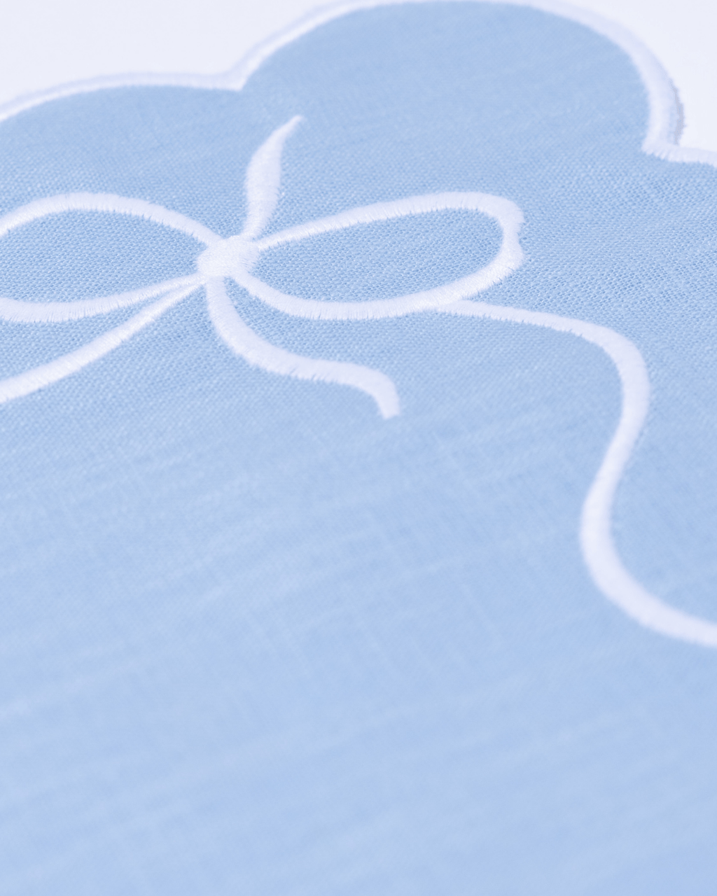 Henriette - Luxury Linens Napkins Bow Classic Napkin Pale Blue (set of 4)