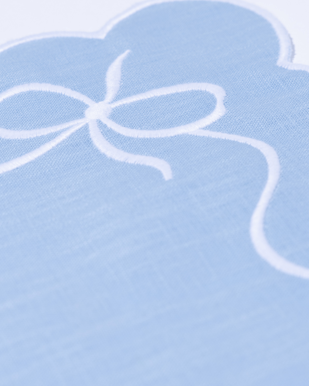 Henriette - Luxury Linens Napkins Bow Classic Napkin Pale Blue (set of 4)