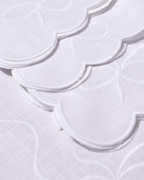 Henriette - Luxury Linens Napkins Bow Classic Napkins White/White (set of 4)