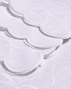 Henriette - Luxury Linens Napkins Bow Classic Napkins White/White (set of 4)