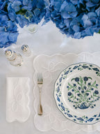 Henriette - Luxury Linens Napkins Classic Bow White on White Napkins (set of 4)