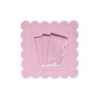 Henriette - Luxury Linens Napkins Daisy Baby Pink with White Napkins (set of 4)