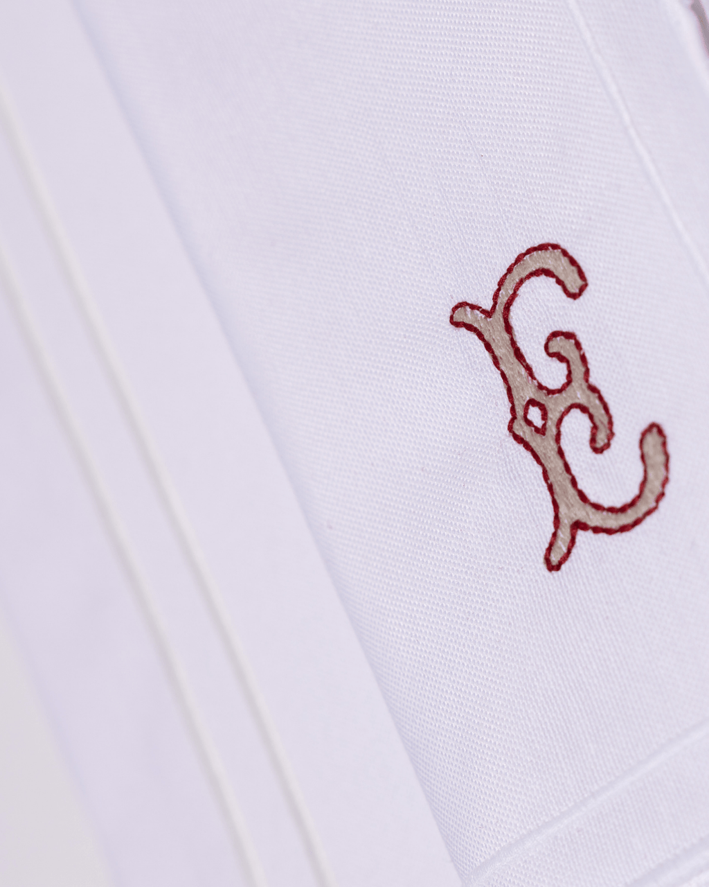 Henriette - Luxury Linens Napkins Double Border White Napkins with Initials (set of 4)